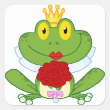 Cartoon-Braut FrogCharacter Aufkleber