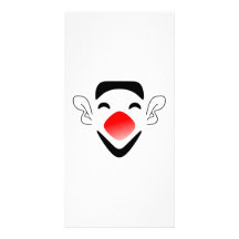 Cartoon-Clown-Gesicht Foto Grußkarte