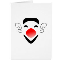 Cartoon-Clown-Gesicht Karte