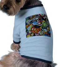 Cartoon-Collage Hundekleidung