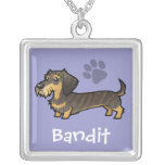 Cartoon-Dackel (wirehair) (addieren Sie Haustierna Selbst Gestaltete Halskette