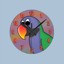 Cartoon Derbyan Parakeet-Uhr wanduhren