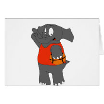 Cartoon-Elefant-Basketball-Spieler Karten