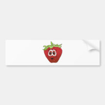 Cartoon-Erdbeere Autosticker