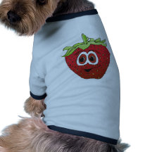 Cartoon-Erdbeere Hund T Shirts