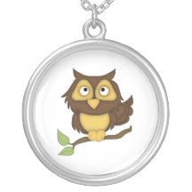 Cartoon-Eule (Tan) Personalisierter Schmuck