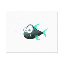Cartoon-Fische Leinwand Drucke