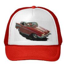 Cartoon-frisiertes Auto Chevy Retrokultkappe