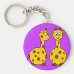 Cartoon-Giraffen Keychain niedlich Schlüsselband