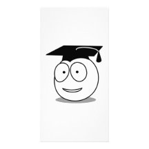 Cartoon-graduiertes Gesicht Photo Grußkarte