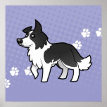 Cartoon-Grenzcollie Poster