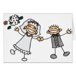 Cartoon-Hochzeit Grußkarte