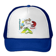 Cartoon-HundeAgility-Hut Baseball Cap