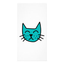 Cartoon-Katzen-Gesicht Individuelle Photo Karte