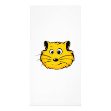 Cartoon-Katzen-Gesicht Individuelle Photo Karten