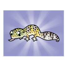 Cartoon-LeopardGecko Postkarten