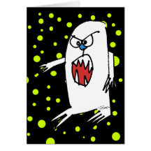 Cartoon-Monster-Haltungs-Karte