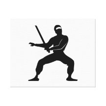 Cartoon Ninja Gallery Wrap Canvas