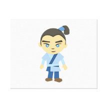 Cartoon Ninja Junge Leinwand Drucke