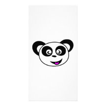 Cartoon-Panda-Bärn-Gesicht Personalisierte Foto Karte