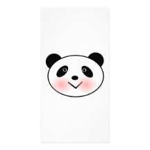 Cartoon-Panda-Gesicht Fotokarte