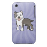 Cartoon Pitbull/amerikanisches Staffordshire-Terri iPhone 3 Cover