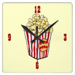 Cartoon-Popcorn-Tasche Uhr