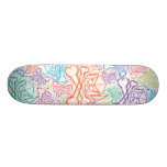 Cartoon Schwede - weiße Mehrfarbenskizze 2 Skateboarddeck