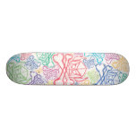Cartoon Schwede - weiße Mehrfarbenskizze Skateboardbretter