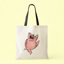 Cartoon-Schwein der Tanzen-Königin-| tanzendes tan taschen