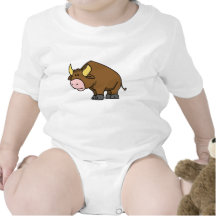 Cartoon Stier Baby Strampelanzug