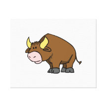 Cartoon Stier Galerie Faltleinwand