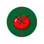 Cartoon-Tomate-Scheibe Uhren