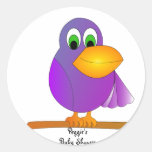 Cartoon-Vogel-Baby-Duschen-Aufkleber