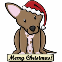Cartoon Xoloitzcuintli Weihnachtsverzierung Fotofigur