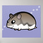 Cartoon-zwergartiger Hamster Posterdrucke