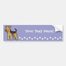 Cartoonairedale-Terrier/Waliser-Terrier Autosticker