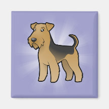 Cartoonairedale-Terrier/Waliser-Terrier Magnete
