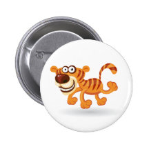 Cartoonbabytiger Anstecknadelbuttons