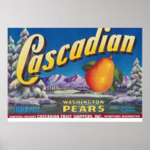 cascadian Birnen Plakate