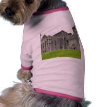 Cashel ruiniert Schloss-runde Türme Hund Tshirts