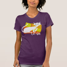 Cat Girl Cat Design T-shirt