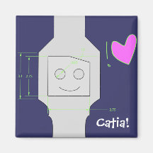 Catia Modellieren Kühlschrankmagnet