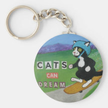 "Cats Can Dream" key chain