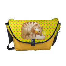 Catty Liebe, die einen Vogel auf spotty Botetasche Kuriertaschen