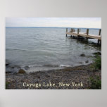 Cayuga See-felsiger Strand Plakatdruck