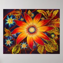 CBjork Blumenexplosion Posterdruck