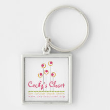 Cecilys Wandschrank-Quadrat Keychain Schlüsselanhänger