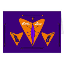 Cello-Liebe Grußkarte