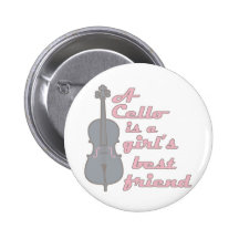 Cello-Mädchen Anstecknadelbuttons